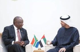 رئيس الدولة ورئيس جنوب أفريقيا يبحثان علاقات التعاون..على هامش أسبوع أبوظبي للاستدامة