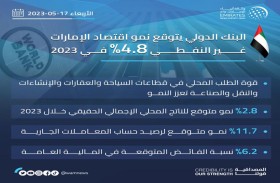 البنك الدولي يتوقع نمو اقتصاد الإمارات غير النفطي 4.8 % خلال 2023