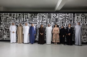 الشيخة بدور القاسمي تفتتح معرضي (تدفق الوعي) للفنان فايق أحمد و(حواف حادة) للفنان خالد البنا في مركز مرايا للفنون 