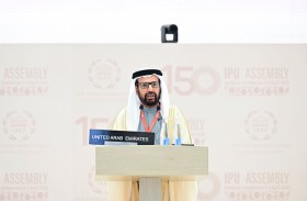 علي النعيمي يلقي كلمة الشعبة البرلمانية للمجلس الوطني الاتحادي أمام الجمعية العامة للاتحاد البرلماني الدولي في طشقند