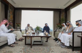 سعود بن صقر القاسمي يستقبل حاكم عجمان