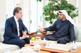 رئيس الدولة يستعرض مع رئيس إقليم كردستان العراق أوجه التعاون والتطورات الإقليمية