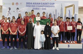 منتخب الإمارات يحصد 6 ميداليات ملونة في بطولة كأس آسيا للمبارزة للأشبال