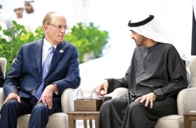 رئيس الدولة يلتقي رئيس مجلس إدارة شركة بلاك روك