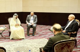 علي النعيمي يلتقي رئيس مجلس الشورى الإيراني في طهران