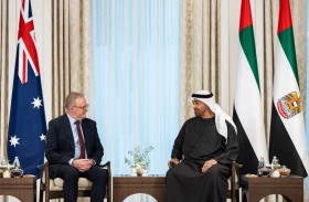 رئيس الدولة ورئيس وزراء أستراليا يبحثان سبل تعزيز العلاقات الثنائية في إطار اتفاقية الشراكة الاقتصادية الشاملة