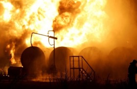 حريق في خزان نفط بغرب روسيا إثر هجوم بالطيران المسير 