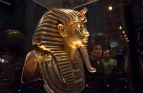 جناح خاص لعرض القناع الذهبى للملك توت عنخ آمون في المتحف المصرى الكبير