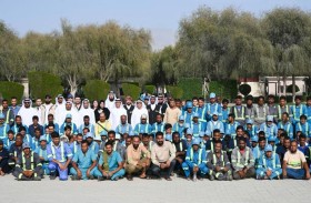 سالم بن سلطان القاسمي يشهد احتفالية بيوم العمال في رأس الخيمة