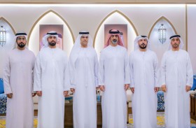 عمار بن حميد يستقبل وفد «الفارس الشهم 3» ويطلع على سير التجهيزات لـ «جسر حميد الجوي»