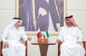 ولي عهد عجمان يستقبل السفير القطري