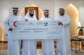 الهلال الأحمر يتلقى تبرعا بقيمة 12 مليون درهم من دار البر لدعم عملية الفارس الشهم 3