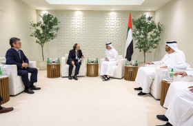 خالد بن محمد بن زايد يلتقي رئيس شركة النفط اليابانية «إنبكس»