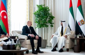 رئيس الدولة ورئيس أذربيجان يبحثان علاقات التعاون في إطار الشراكة الإستراتيجية الشاملة بين البلدين