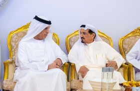 حاكم عجمان يتقبل تعازي حاكم رأس الخيمة وسلطان بن خليفة في وفاة الشيخ سعود بن عبدالله النعيمي