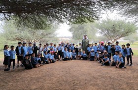 حاكم رأس الخيمة يلتقي أبناءه طلبة الصف الأول من المدرسة الابتدائية الدولية 