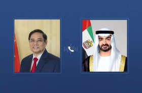 رئيس الدولة يتلقى اتصالاً هاتفياً من رئيس وزراء فيتنام  أدان خلاله الاعتداءات الإيرانية على أراضي دولة الإمارات