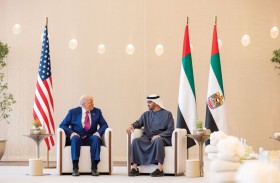 جرت له مراسم استقبال رسمية في قصر الوطن..رئيس الدولة يستقبل الرئيس الأميركي