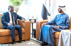 شخبوط بن نهيان يستقبل وزير الدولة المدني لرئيس أنغولا 