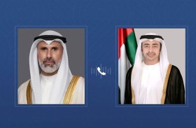 عبدالله بن زايد يتلقى اتصالاً هاتفياً من وزير خارجية الكويت