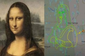 طيار يرسم «لوحة الموناليزا» في السماء