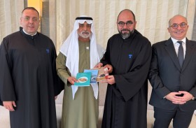 نهيان بن مبارك يستقبل وفداً من الرهبانية الأنطونية المارونية اللبنانية