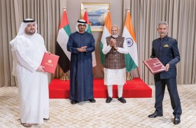 رئيس الدولة ورئيس الوزراء الهندي يشهدان تبادل عدد من مذكرات التفاهم بين البلدين