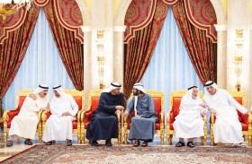 رئيس الدولة وحكام الإمارات والشيوخ يعزون محمد بن راشد في وفاة أحمد بن راشد