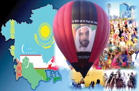 منطاد «لن ينساك العالم يازايد» يحلق في دول آسيا الوسطى