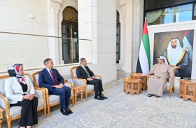 منصور بن زايد يستقبل رئيس مجلس القضاء الأعلى العراقي