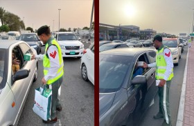 شرطة دبي توزع 89 ألفاً و900 وجبة إفطار على مستخدمي الطريق