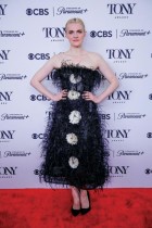 الممثلة البريطانية جايل رانكين لدى حضورها حفل «جوائز توني تعرف على المرشحين» في نيويورك. (ا ف ب)