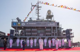 نهيان بن زايد يدشن سفينة «السعديات» الإماراتية التابعة للقوات البحرية