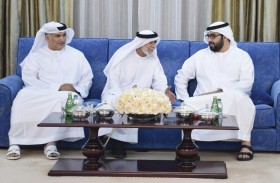 ولي عهد أم القيوين يواصل استقبال المهنئين بشهر رمضان المبارك