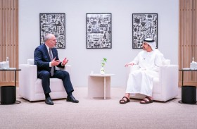 عبدالله بن زايد يلتقي رئيس أستونيا في مقر إكسبو 2020