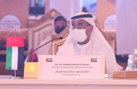 بلحيف النعيمي يستعرض تجربة الإمارات في التكيف مع تداعيات التغير المناخي وتعزيز أمن الغذاء
