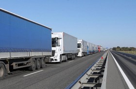  طابور شاحنات على الحدود بين بولندا وبيلاروس 