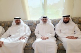 ولي عهد الشارقة يعزي في وفاة خلفان بن حريمل الشامسي 
