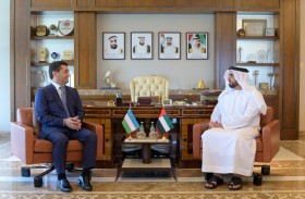 سيف بن زايد يلتقي وزير الخارجية الأوزبكي والوفد المرافق له