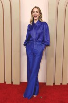 الممثلة الأمريكية البريطانية إميلي بلانت لدى حضورها حفل غداء المرشحين لجوائز الأوسكار في فندق بيفرلي هيلتون، كاليفورنيا. ا ف ب 