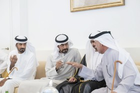 خليفة بن طحنون يحضر حفل استقبال بمناسبة زفاف جابر أحمد الهاملي