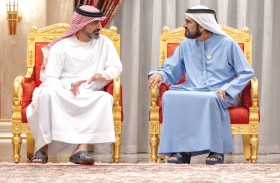 محمد بن راشد يستقبل ولي عهد عجمان