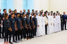 خالد بن محمد بن زايد يستقبل فريق «أكتف أبوظبي» الرياضي