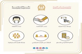 بلدية رأس الخيمة تستقبل المتعاملين ابتداء من اليوم ضمن شروط وتدابير احترازية ووقائية