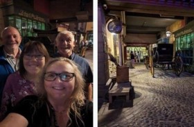 وجه شبحي يثير ذعر سائحة